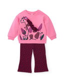 Set Fleece Sweatshirt &amp; trousers - Beaujolais