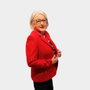 Boiled Wool Blazer - Red