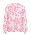 Back In Bloom Print Blouse - Candy Pink