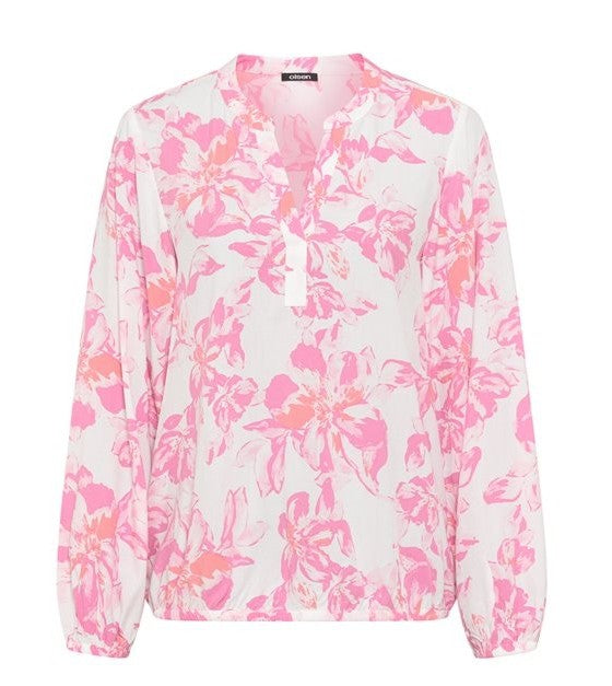 Back In Bloom Print Blouse - Candy Pink