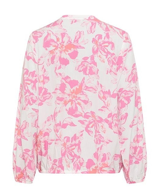 Back In Bloom Print Blouse - Candy Pink
