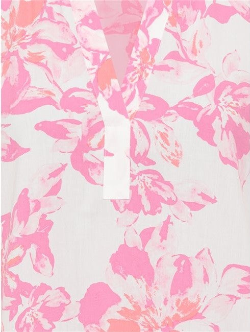 Back In Bloom Print Blouse - Candy Pink