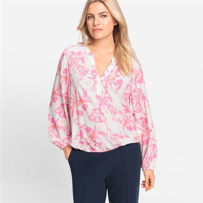Back In Bloom Print Blouse - Candy Pink