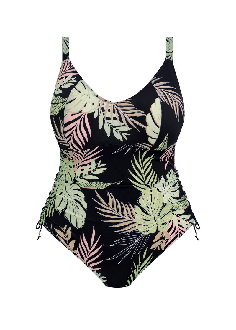 Tropical Retreat Non-Wired Swimsuit - Black