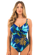 Pichola UW Twist Front Swimsuit - Tropical Blue