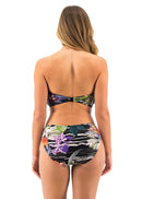 Maldives Twist Bandeau Bikini - Black Tropical