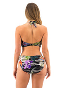 Maldives Twist Bandeau Bikini - Black Tropical