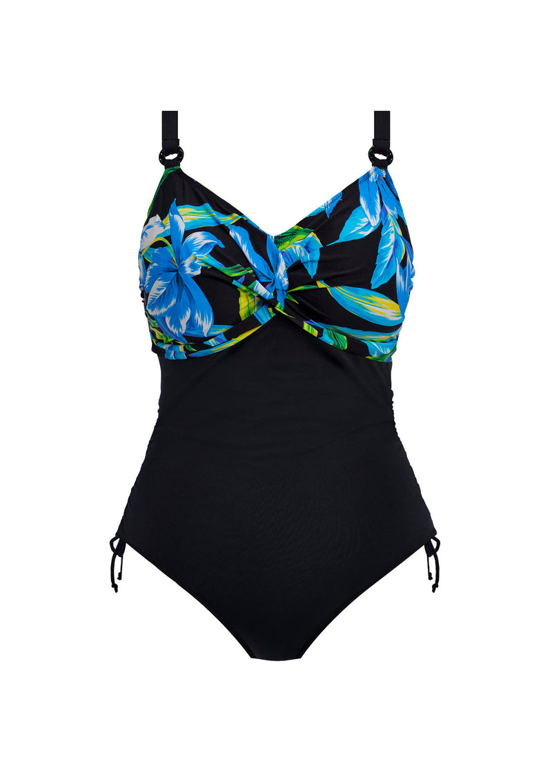 Talm Beach Twist Front Swimsuit - Black