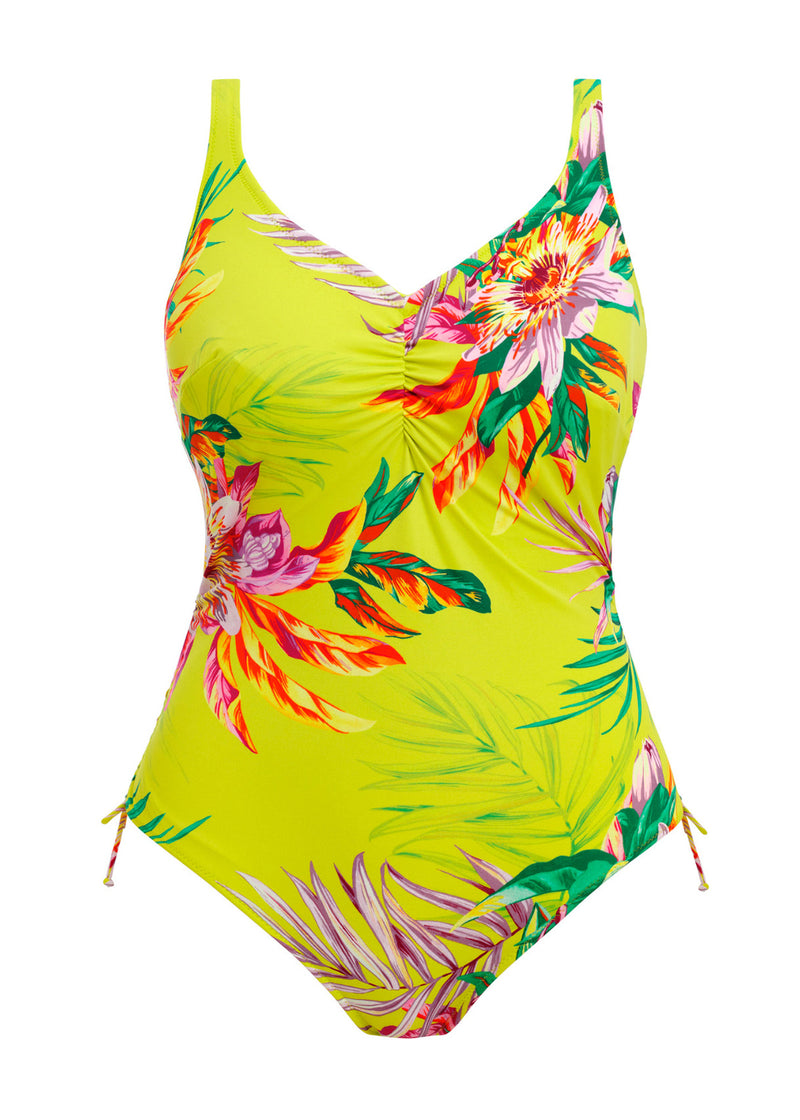 Cala Macarella V Neck Swimsuit - Zest