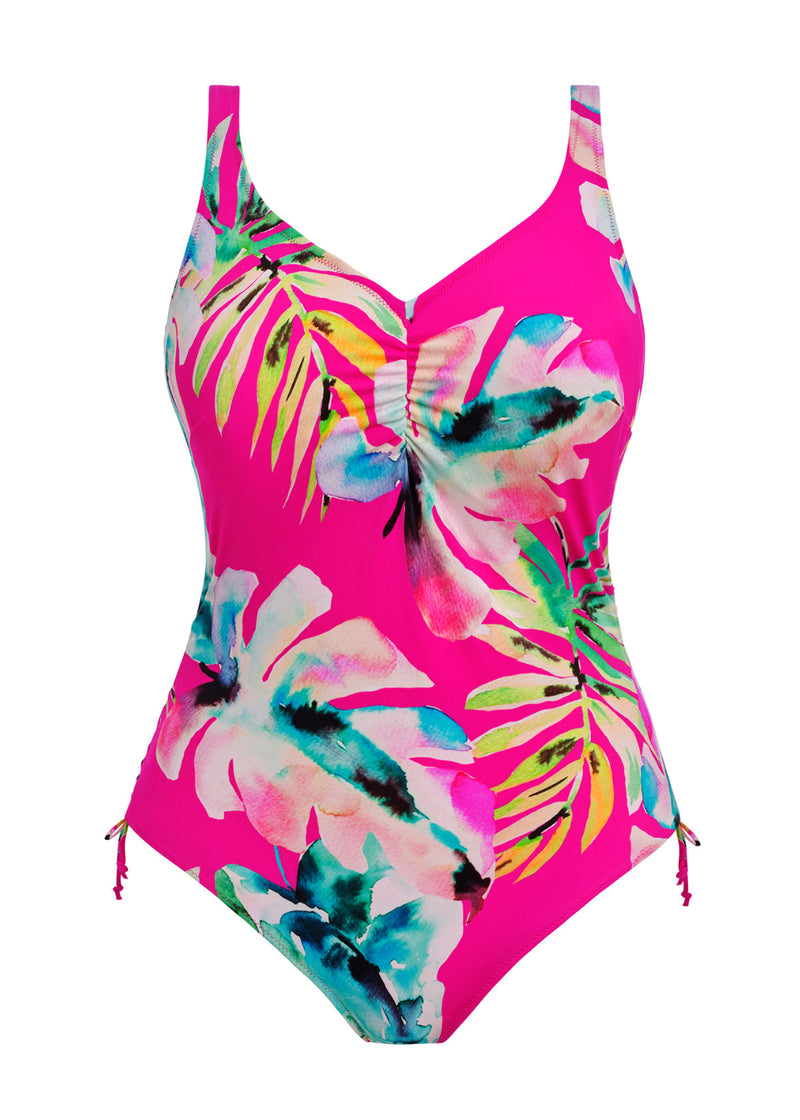 Carabelita UW V Neck Swimsuit - Peony