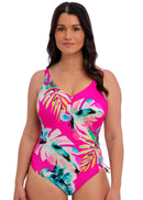 Carabelita UW V Neck Swimsuit - Peony
