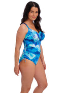 Saunton Sands Twist Swimsuit - Dazzling Blue