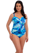 Saunton Sands Twist Tankini - Dazzling Blue