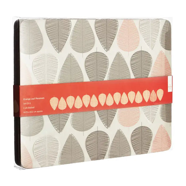 Orange Leaf Placemats - Set of 4