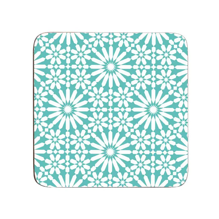 Blue Garland Coasters - Set of 4