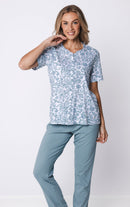 Button Pyjama - Blue