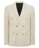 Double Breasted Marino Jacket - Stone