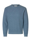 Ross Round Neck Jumper - Mirage Dusty Blue