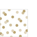 Pack of 20 Napkins - Gold Dots