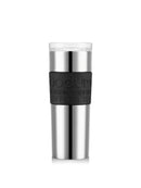 Travel Mug 0.45L with Clear Lid - Stainless Steel