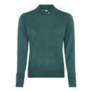 High Neck Rib Hem Jumper - Dark Green