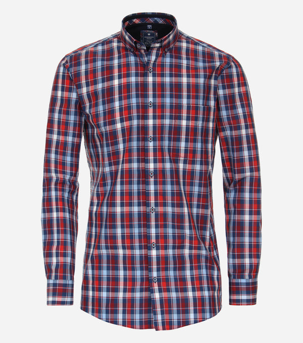 Comfort Fit Check Shirt - Red