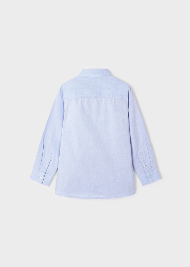Basic Long Sleeve Shirt - Light Blue