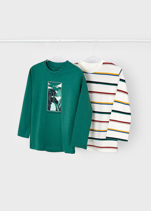 Long Sleeve Set Of 2 T-Shirts - Forest