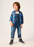 Long Sleeve Check Shirt - Sky