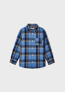 Long Sleeve Check Shirt - Sky