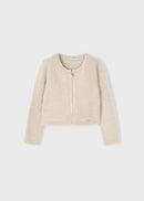 Knit Faux Fur Cardigan - Dune
