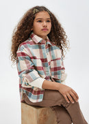 Checked Overshirt - Eggplant