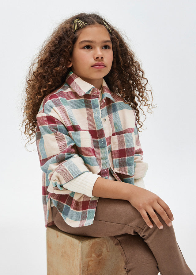 Checked Overshirt - Eggplant