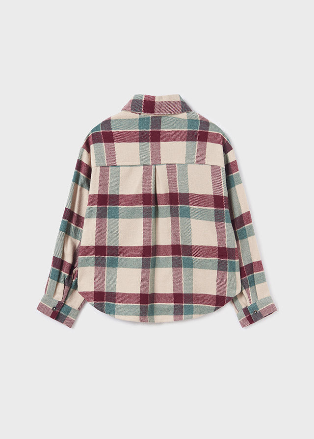 Checked Overshirt - Eggplant
