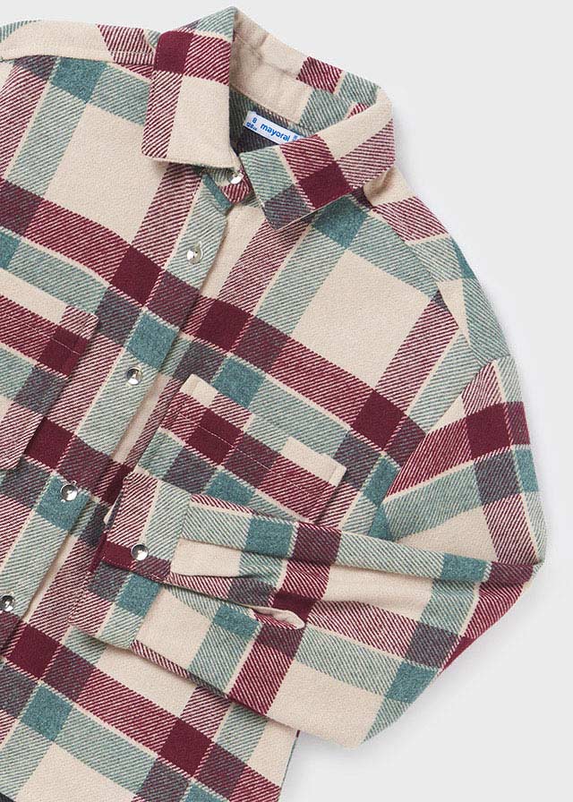 Checked Overshirt - Eggplant