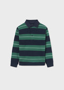 Long Sleeve Stripes Polo - Mint