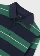 Long Sleeve Stripes Polo - Mint