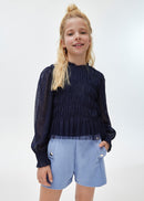 Faux Suede Shorts - French Blue