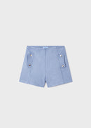 Faux Suede Shorts - French Blue