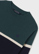 Color-Block Jersey Top - Dark Mint