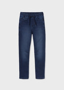 Soft Denim Joggers - Dark