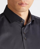 Tapered Fit Frank Shirt - Black