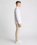 Linen Blend Tapered Fit Frank Shirt - White