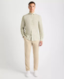 Linen Blend Tapered Fit Frank Shirt - Lime Green