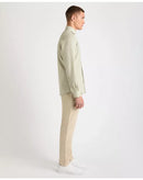 Linen Blend Tapered Fit Frank Shirt - Lime Green
