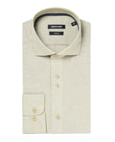 Linen Blend Tapered Fit Frank Shirt - Lime Green