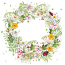 Pack of 20 Napkins - Wild Flower Wreath