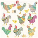Pack of 20 Cocktail Napkins - Galli e galline