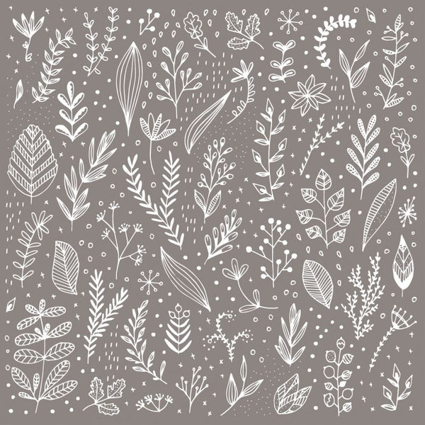 Pack of 20 Napkins - Pure Leaflet Taupe