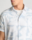 Tapered Fit Parker Shirt - Light Blue Grey